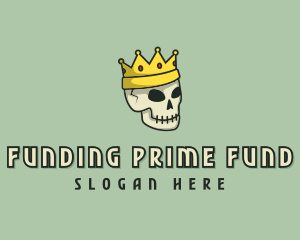 Skull Crown King logo design