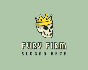 Skull Crown King logo design