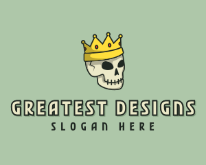 Skull Crown King logo design