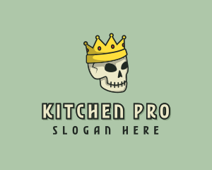 Skull Crown King logo design