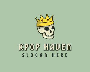 Skull Crown King logo design