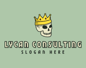 Skull Crown King logo design