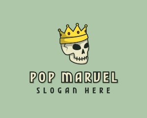 Skull Crown King logo design