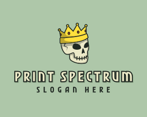 Skull Crown King logo design