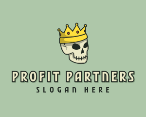 Skull Crown King logo design