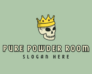 Skull Crown King logo design