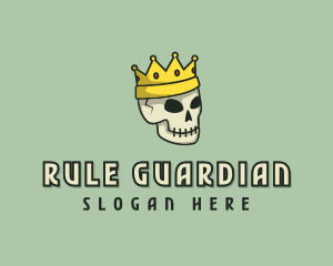 Skull Crown King logo design