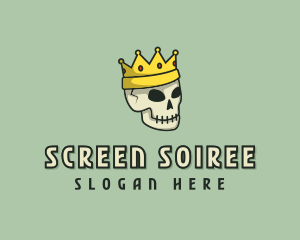 Skull Crown King logo design