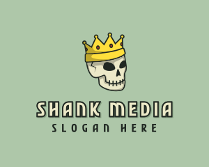 Skull Crown King logo design