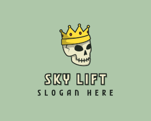 Skull Crown King logo design