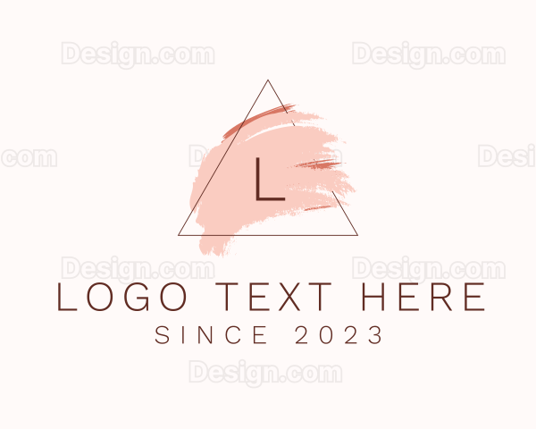 Triangle Brushstroke Cosmetology Logo