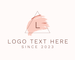 Triangle Brushstroke Cosmetology logo