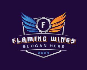 Hot Cold Industrial Wings logo design