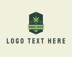 Cannabis Weed Badge logo