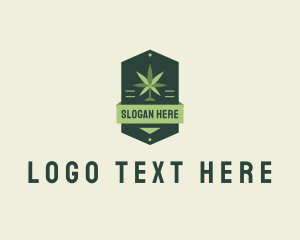 Cannabis Weed Badge Logo