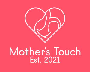 Mother Child Heart logo design