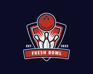 Bowling Shield Tournament logo design