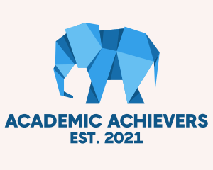 Blue Papercraft Elephant  logo
