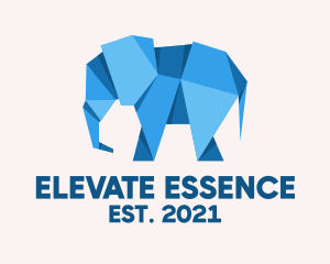 Blue Papercraft Elephant  logo