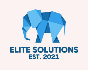 Blue Papercraft Elephant  logo