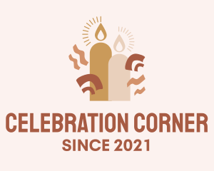 Celebration Candle Light logo design