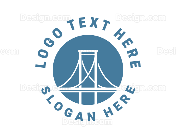 Suspension Bridge Structure Logo