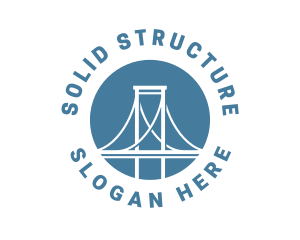 Suspension Bridge Structure logo design