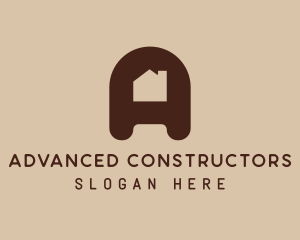 Brown Letter A Housing logo design