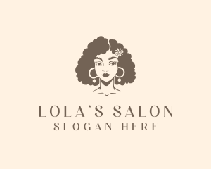 Flower Hairstyle Salon logo design