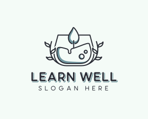 Organic Candle Wellness logo design