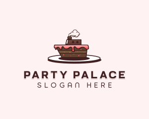 Ship Cake Dessert  logo design