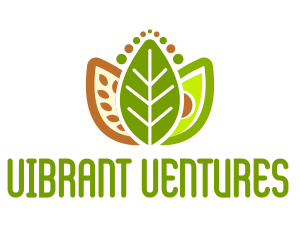 Grains Leaf Avocado Vegan logo design
