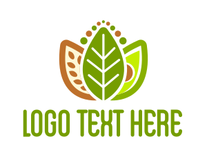 Nutrition - Grains Leaf Avocado Vegan logo design