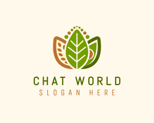 Grains Leaf Avocado Vegan logo design