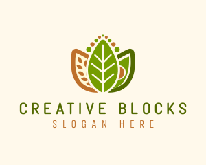 Grains Leaf Avocado Vegan logo design