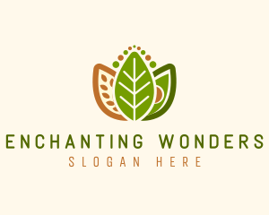 Grains Leaf Avocado Vegan logo design