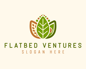 Grains Leaf Avocado Vegan logo design