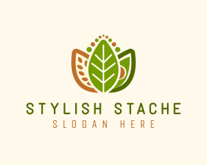 Grains Leaf Avocado Vegan logo design