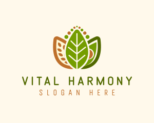 Grains Leaf Avocado Vegan logo design