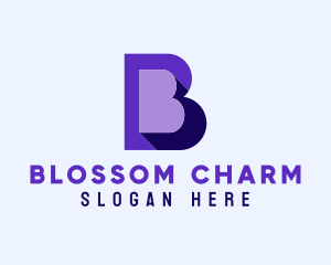 Purple Company Letter B logo design