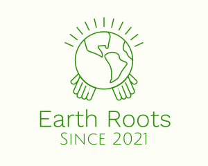 Planet Earth Hands logo design