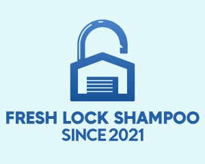 Blue Lock Storage  logo design