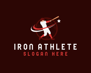 Baseball Athlete Batter logo design