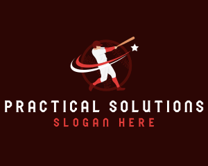 Baseball Athlete Batter logo design