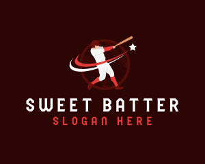 Baseball Athlete Batter logo design