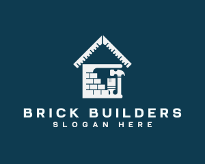 Construction Brick House logo design