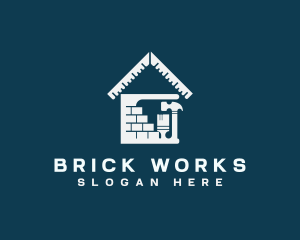 Construction Brick House logo design