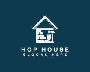 Construction Brick House logo design