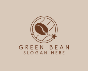 Coffee Bean Star Cafe logo design