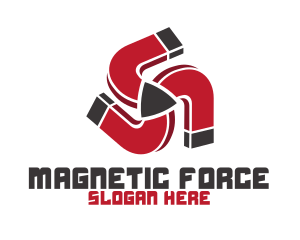 Red Magnet Media Player logo design